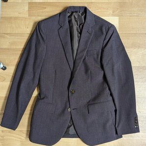 J. Crew Mens 34s Burgundy Houndstooth Sport Coat Blazer